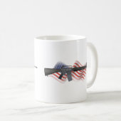 M16ライフル米旗 コーヒーマグカップ (正面右)