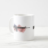 M16ライフル米旗 コーヒーマグカップ (正面左)