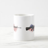 M16ライフル米旗 コーヒーマグカップ (中央)