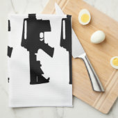 m16白黒タオル キッチンタオル (四つ折り)