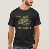 M18ヘルキャットタンク駆逐艦第2次世界大戦朝鮮戦争 Tシャツ (正面)