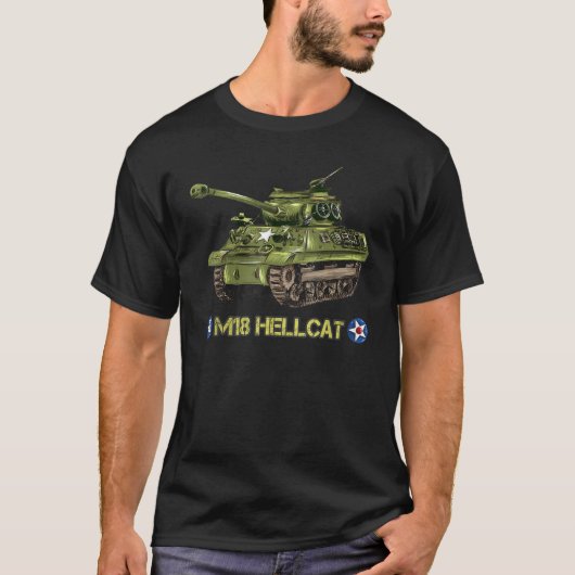 M18ヘルキャットタンク駆逐艦第2次世界大戦朝鮮戦争 Tシャツ (正面)