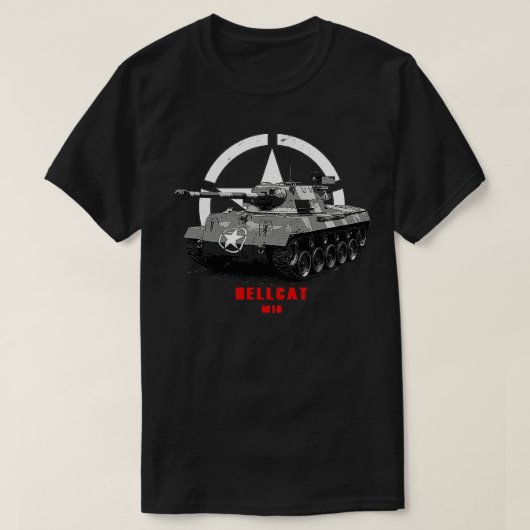 M18 Hellcat軍隊タンク第2次世界大戦 Tシャツ (デザイン正面)