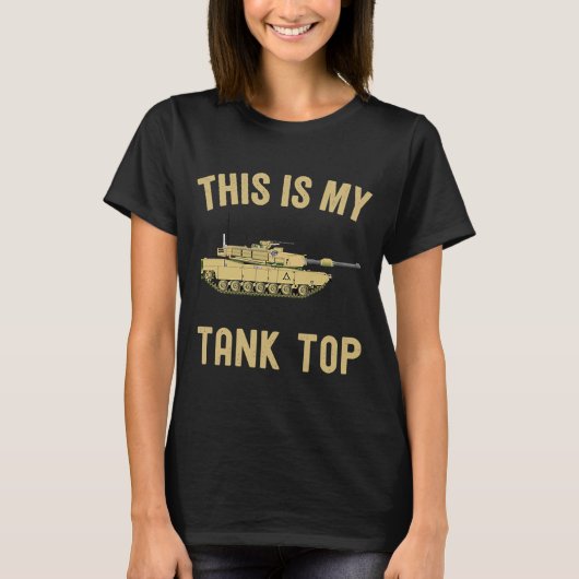 M1 Abramsこれは私のタンクのトップ軍隊車のパン Tシャツ (正面)