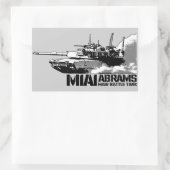 M1 Abrams 長方形シール (バッグ)