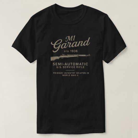 M1 Garand - Semi-Automatic Rifle Tシャツ (デザイン正面)