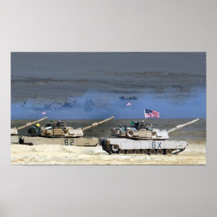 M1A1エイブラムスの主な戦車 ポスター