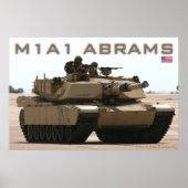 M1A1 Abramsタンクポスター ポスター (正面)