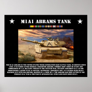 M1A1 Abramsタンクポスター ポスター