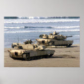 M1A1 Abrams Main Battle Tanks ポスター (正面)