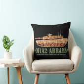 M1A2エイブラムスUS MBTタンクデザートストーム退役軍人 クッション (椅子)