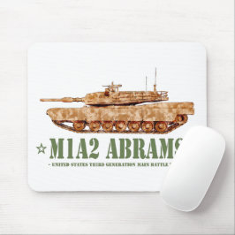 M1A2エイブラムスUS MBTタンクデザートストーム退役軍人 マウスパッド