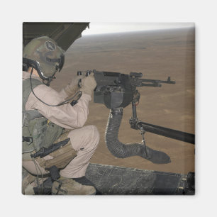 M240重い機関銃試射している米国の海兵隊員 マグネット