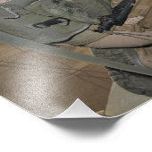 M240重機関銃を発射する米国の海洋試験 フォトプリント (角)