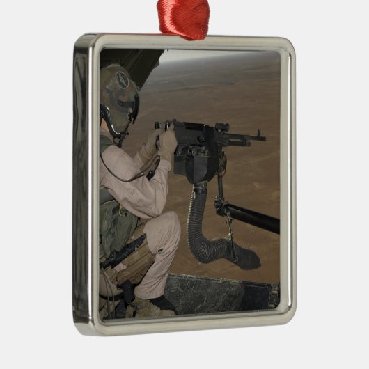 M240重機関銃を発射する米国の海洋試験 メタルオーナメント (右)