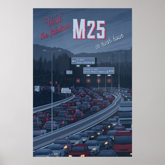 M25モーターウェイ・トラベルポスター ポスター (正面)