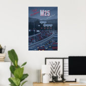 M25モーターウェイ・トラベルポスター ポスター (ホームオフィス)
