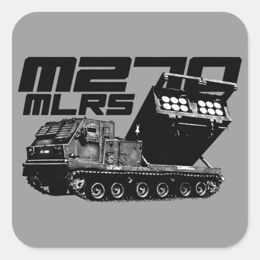M270 MLRSスクエアステッカー スクエアシール (正面)