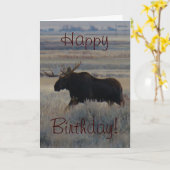 M2 Bullのアメリカヘラジカ カード (黄色い花)