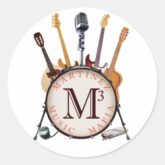 M3ステッカー! ラウンドシール (正面)