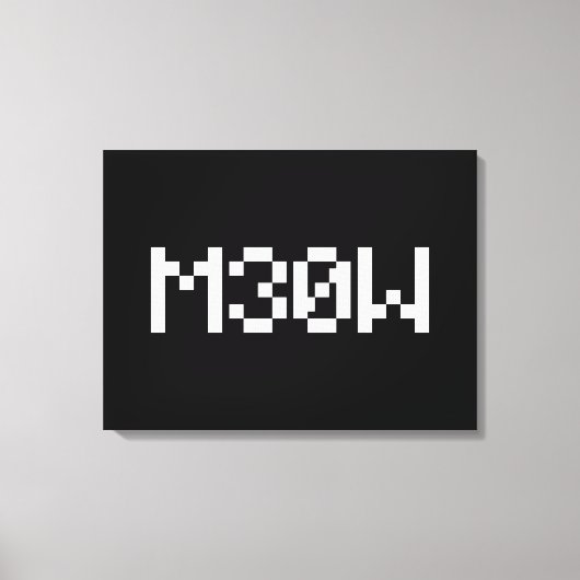 M30W [Leetspeak Animal Sounds] キャンバスプリント (正面)