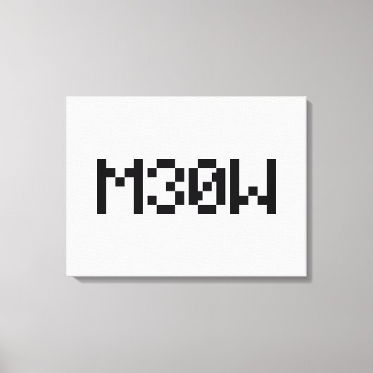 M30W [Leetspeak Animal Sounds] キャンバスプリント (正面)