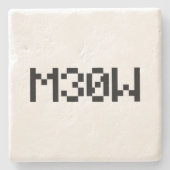 M30W [Leetspeak Animal Sounds] ストーンコースター (正面)