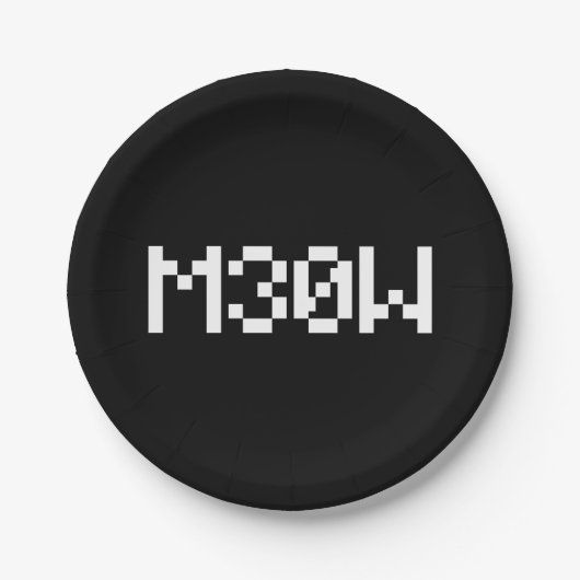 M30W [Leetspeak Animal Sounds] ペーパープレート (正面)
