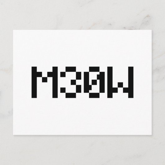 M30W [Leetspeak Animal Sounds] ポストカード (正面)