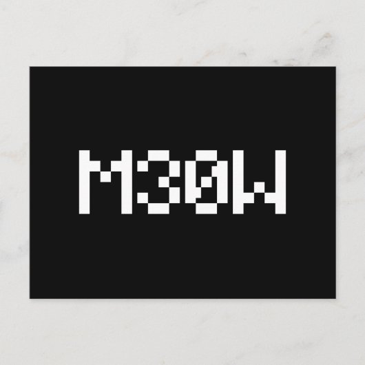 M30W [Leetspeak Animal Sounds] ポストカード (正面)