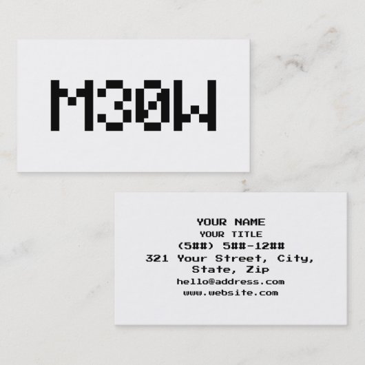 M30W [Leetspeak Animal Sounds] 名刺 (正面/裏面)