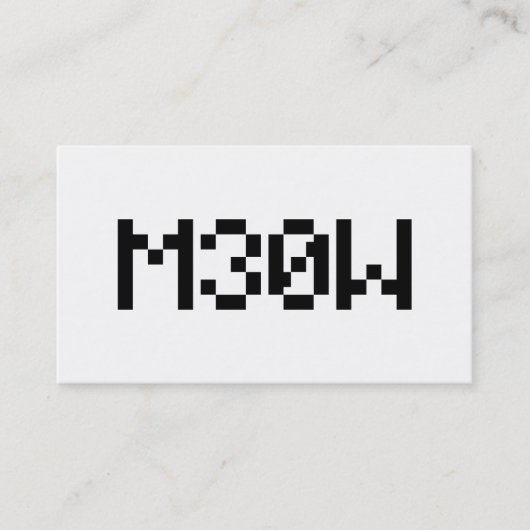 M30W [Leetspeak Animal Sounds] 名刺 (正面)