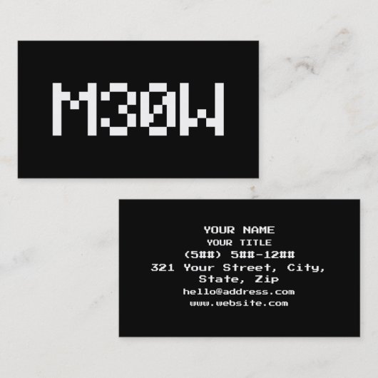 M30W [Leetspeak Animal Sounds] 名刺 (正面/裏面)