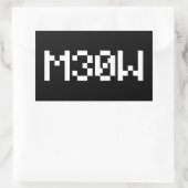 M30W [Leetspeak Animal Sounds] 長方形シール (バッグ)