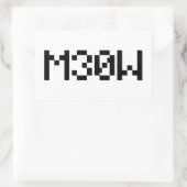M30W [Leetspeak Animal Sounds] 長方形シール (バッグ)