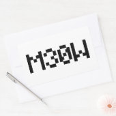 M30W [Leetspeak Animal Sounds] 長方形シール (封筒)