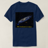 M31アンドロメダ銀河系天文学 Tシャツ (デザイン正面)