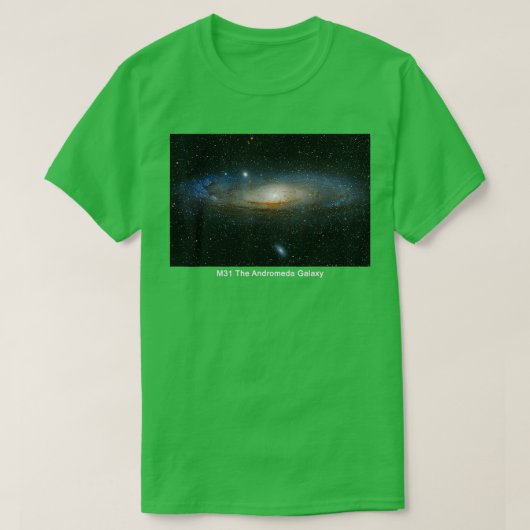 M31heアンドロメダ銀河系 Tシャツ (デザイン正面)