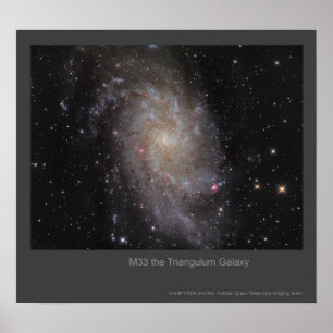 M33ザトリangulum銀河系 ポスター