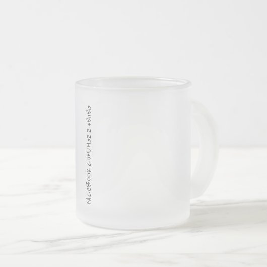 M3ZZ_TVの社会的なロゴガラスのマグ フロストグラスマグカップ (正面右)