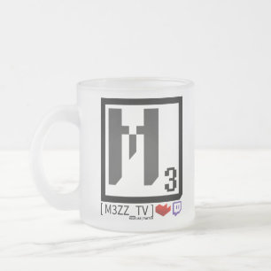 M3ZZ_TVの社会的なロゴガラスのマグ フロストグラスマグカップ