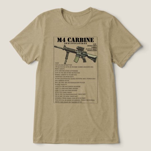 M4カービン歩兵兵器 トライブレンドTシャツ (デザイン正面)