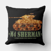 M4シャーマン世界大戦アメリカ中戦車WWII クッション (正面)