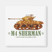 M4シャーマン世界大戦アメリカ中戦車WWII マグネット (正面)