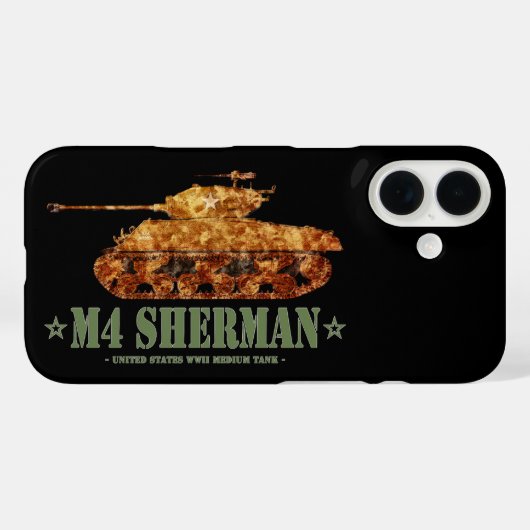 M4シャーマン世界大戦アメリカ中戦車WWII Case-Mate iPhoneケース (裏面 (横))