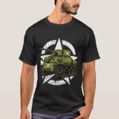 M4シャーマン世界大戦2陸軍タンクヴィンテージタンクMi Tシャツ (正面)