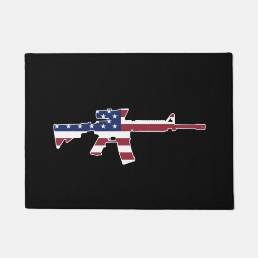 M4及び米国旗 ドアマット (正面)