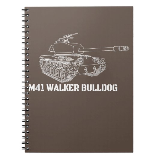 M41ウォーカーBulldog American Light Army Tank Gift ノートブック (正面)