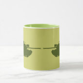 M48A3 Pattonのシルエットのマグ マグカップ (中央)