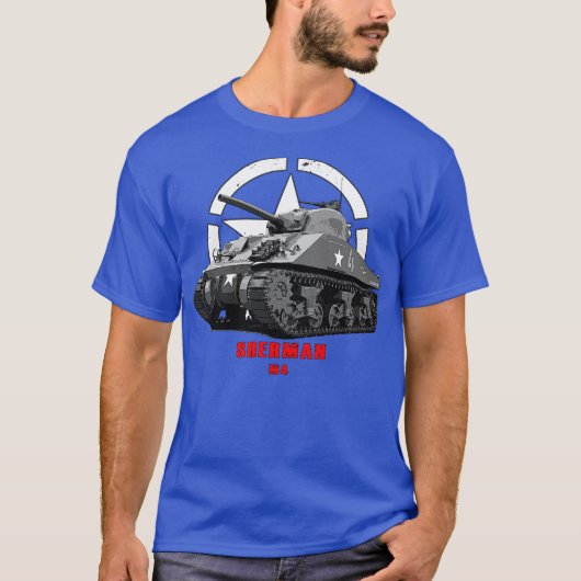 M4 Sherman Military tank WW2 Tシャツ (正面)
